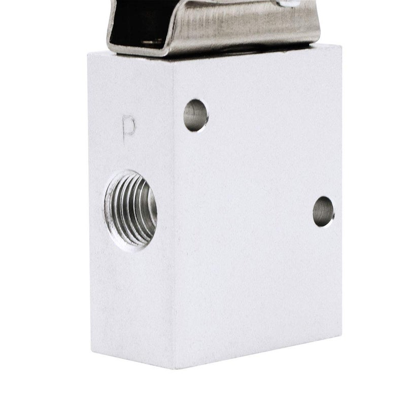 U.S. Solid 1/4inches NPT Red Latching Mushroom Style Push Button 3 Way, 2 Position Pneumatic Control Mechanical Valve from U.S. Solid - Image 4